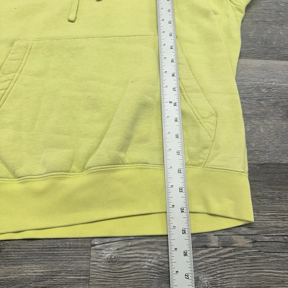 Nike Bright Lime Green Mens S Club Fleece Spellout Mini Swoosh Pullover‎ Hoodie